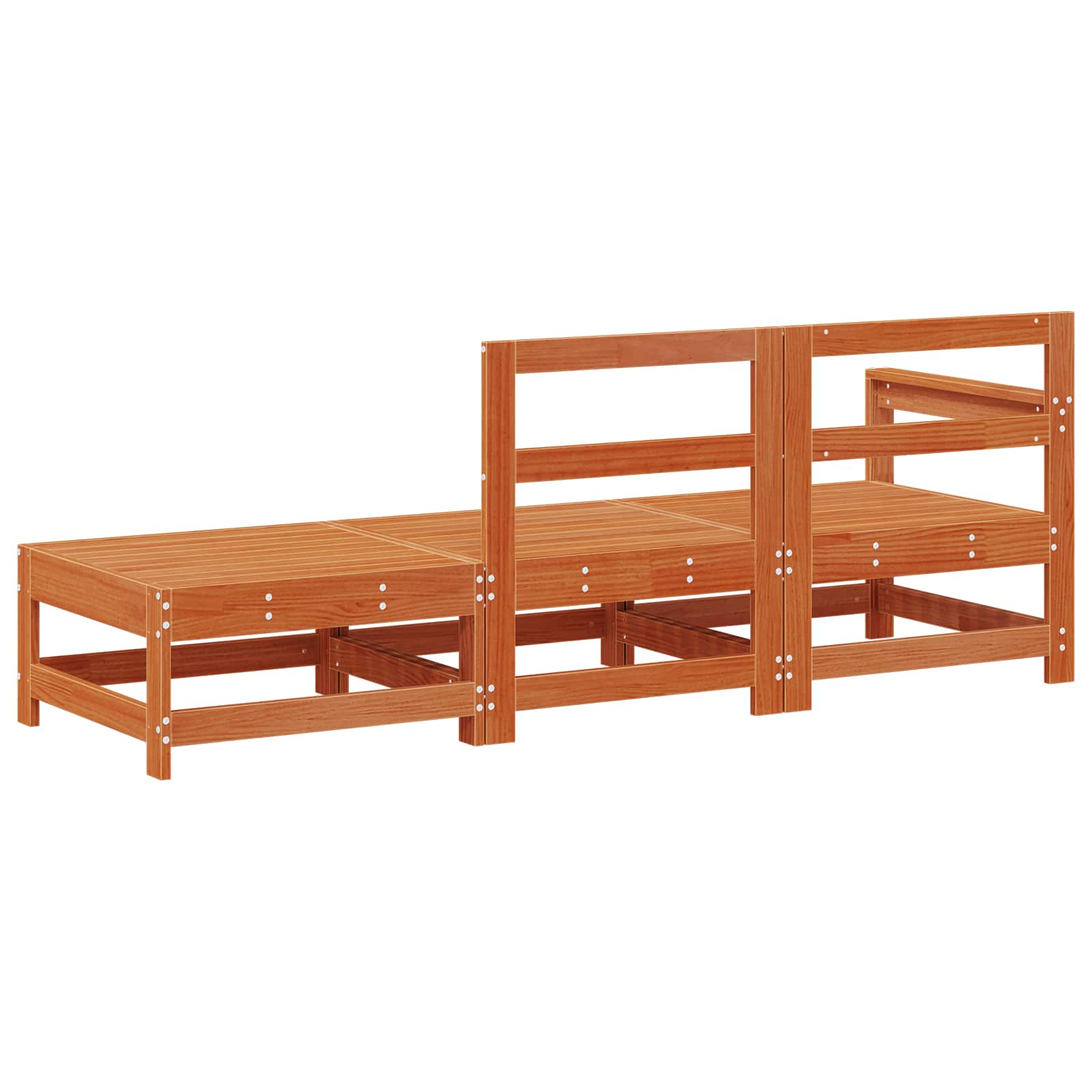 Sectie Sofa Eenheden 3 Stuk Wasbruin Massief grenenhout image 6