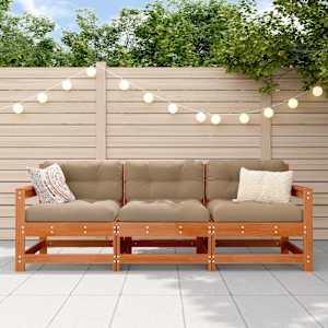 Sekcijski kavč 3 Kos Voskan Rjava Masivna borovina