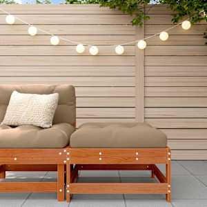 Podstavek za noge z blazino Trdna borovina Voščeno rjava