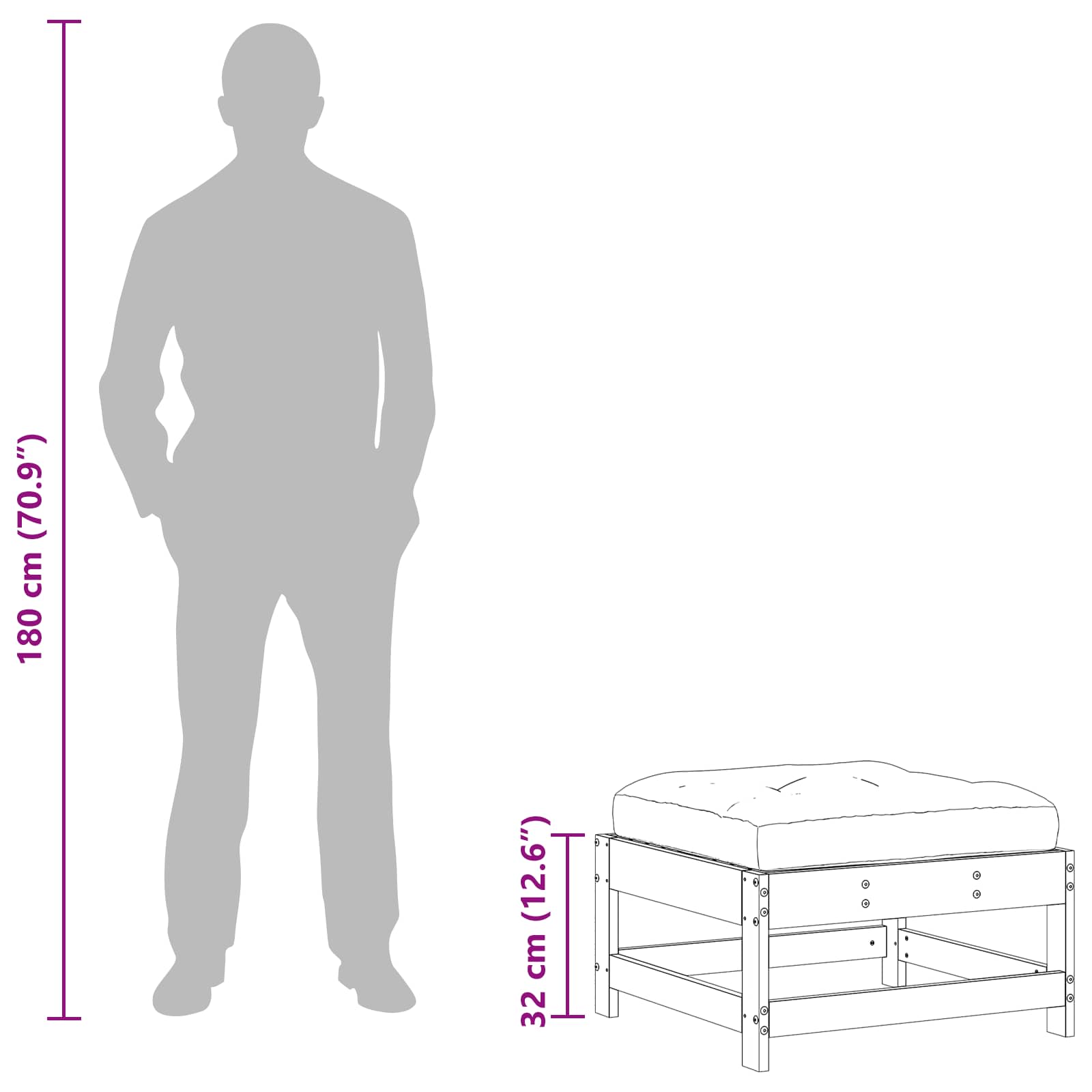 Tuinvoetsteun Massief grenenhout Waskleur Bruin image 11