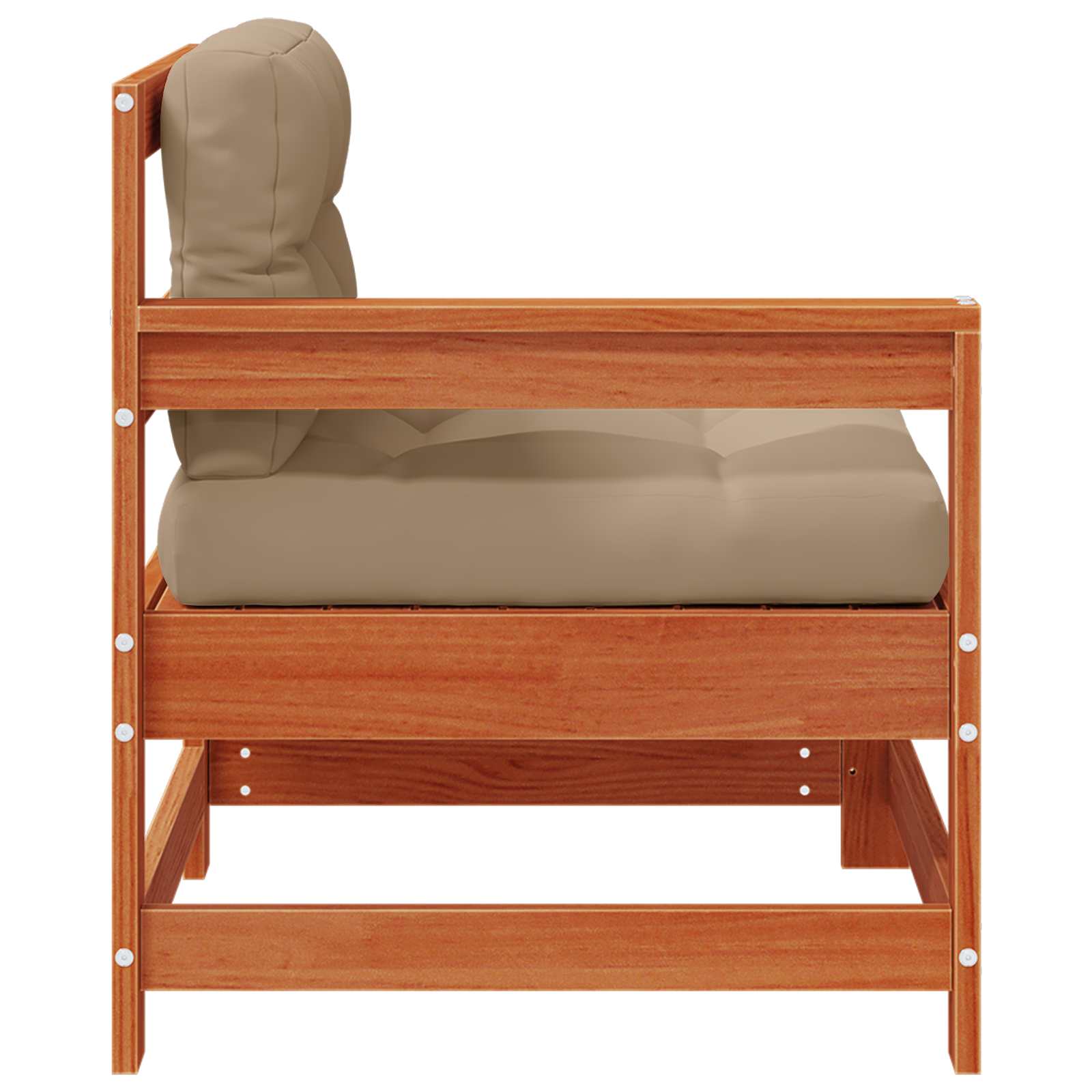 2 Stuk Tuin hoekbank Massief grenenhout Wasbruin image 6