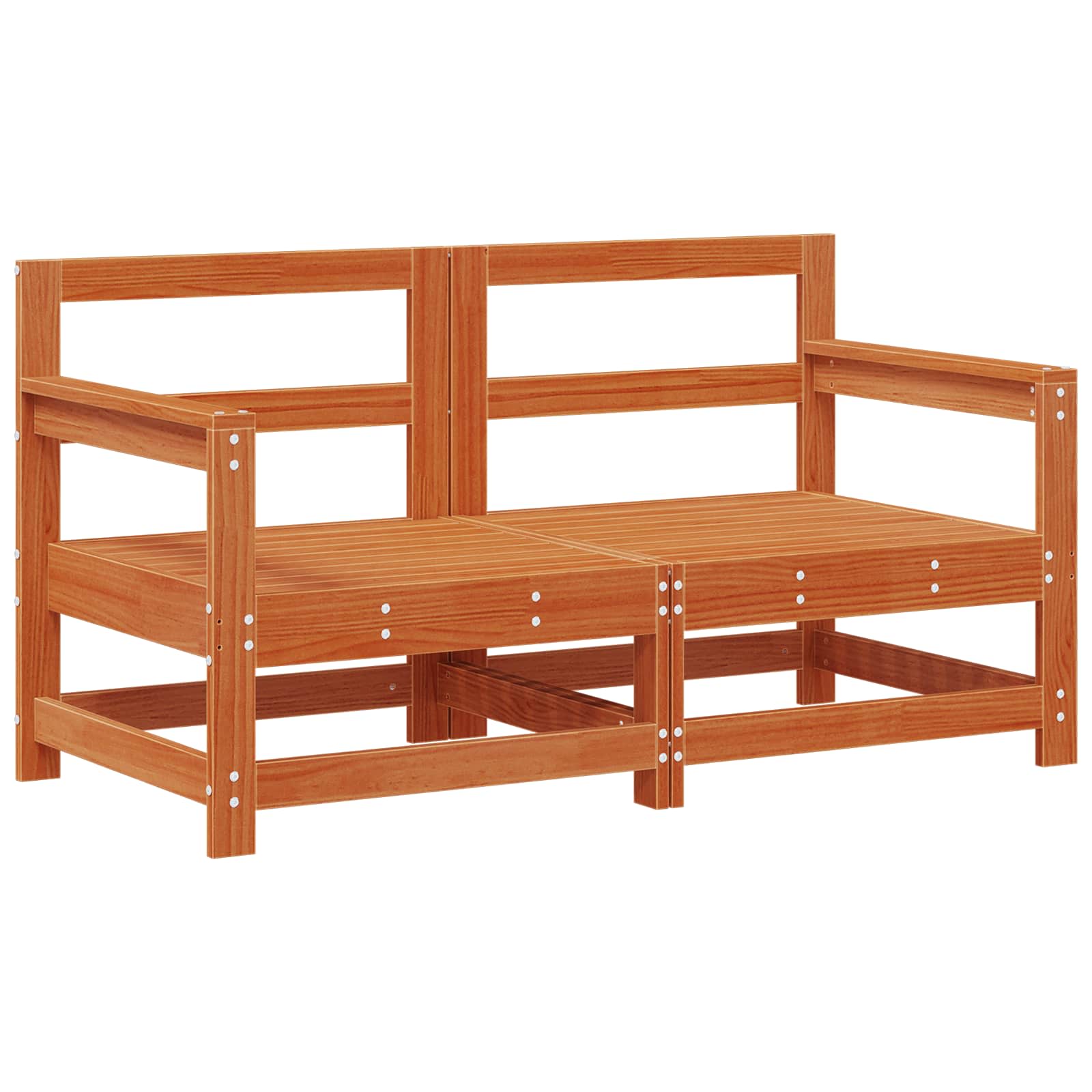 Tuin hoekbank Massief grenenhout Wasbruin 132 x 62 x 70,5 cm image 2