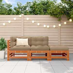 Sekcijski kavč 3 Kos Voskan Rjava Masivna borovina