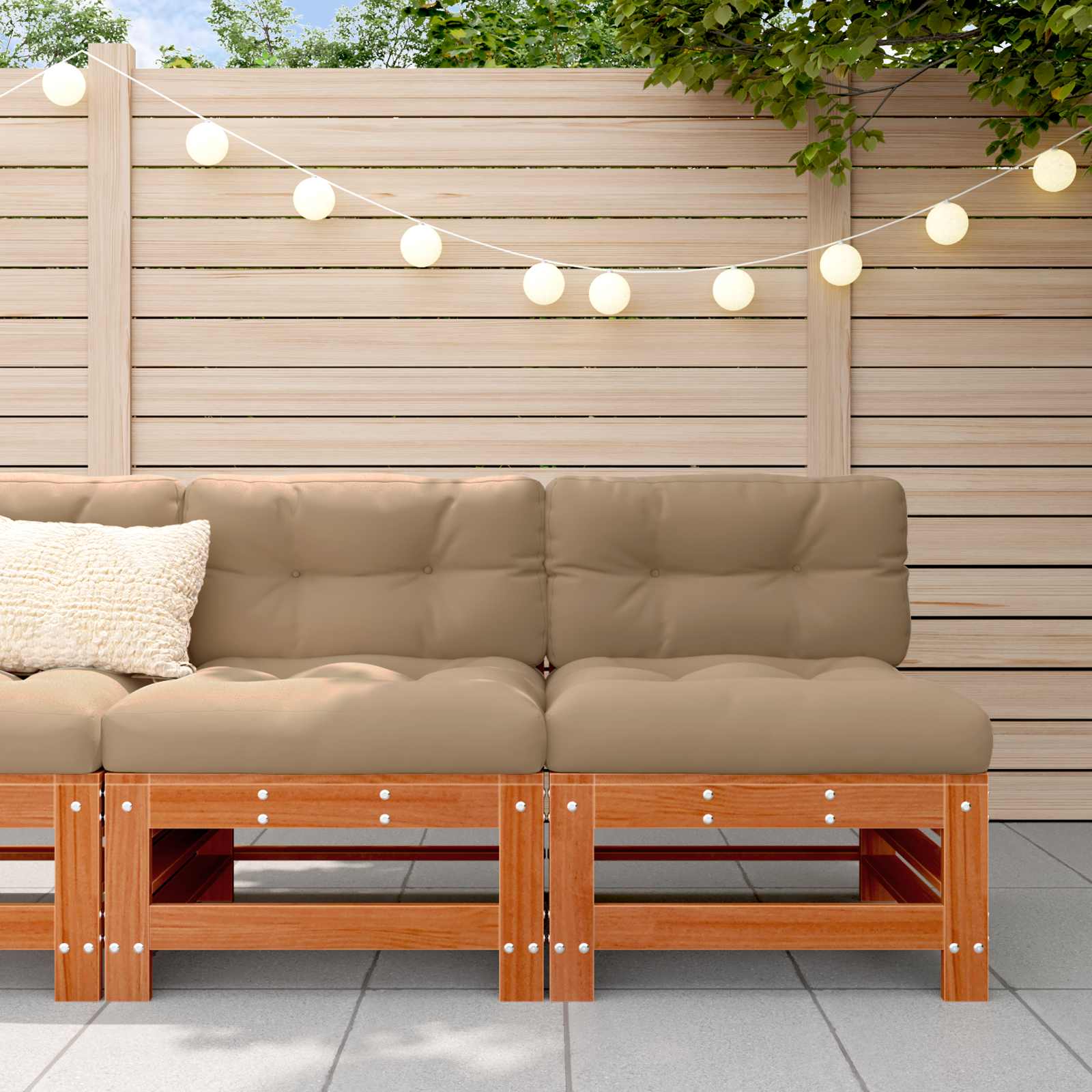 Tuin Midden Sofa Massief grenenhout Wasbruin image 1