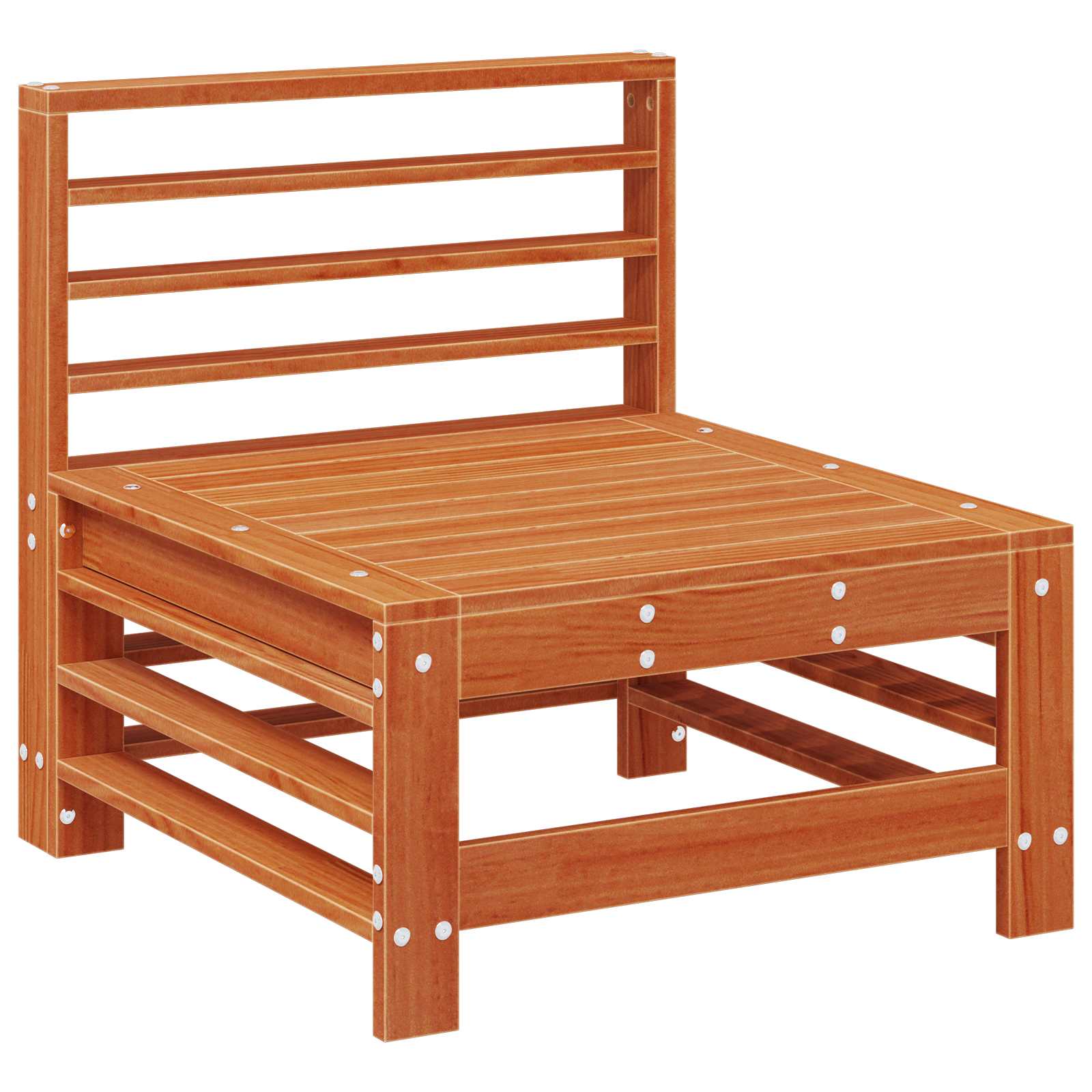 Sectie Sofa Eenheden Massief Vurenhout Waskleur Bruin image 2