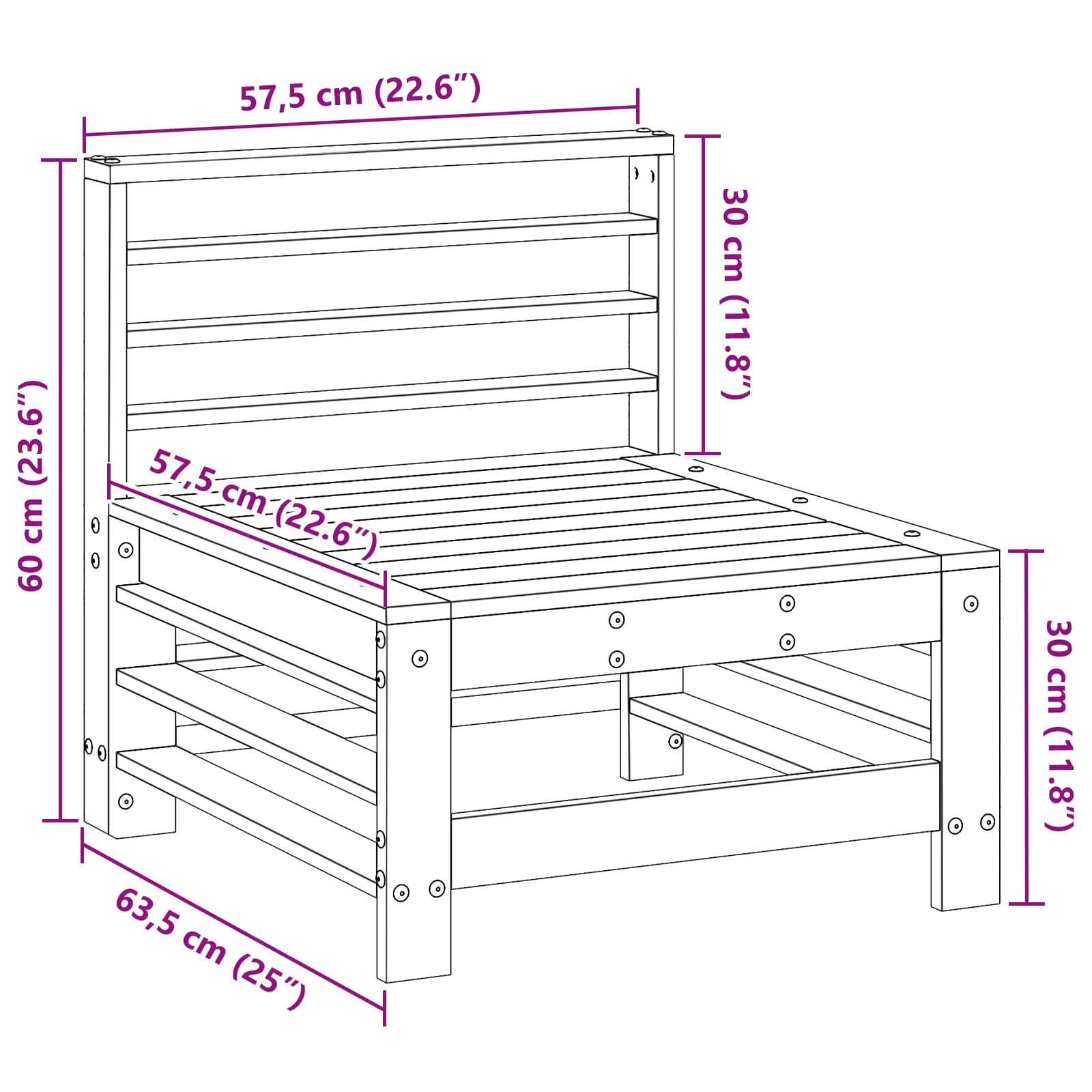 Sectie Sofa Eenheden Massief Vurenhout Waskleur Bruin image 7