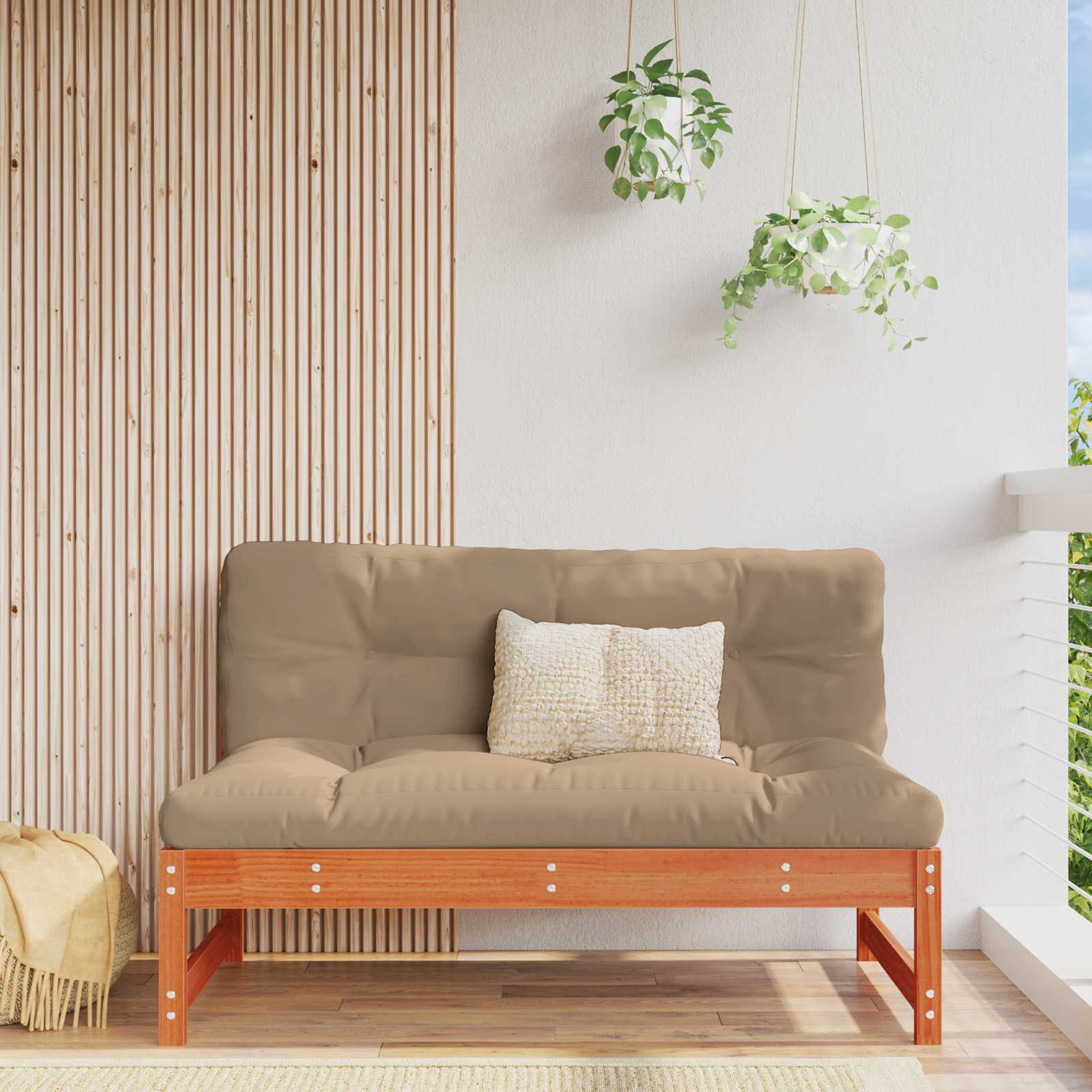 3 Stuk Sectie Sofa Eenheden Massief Vurenhout Waskleur Bruin image 1