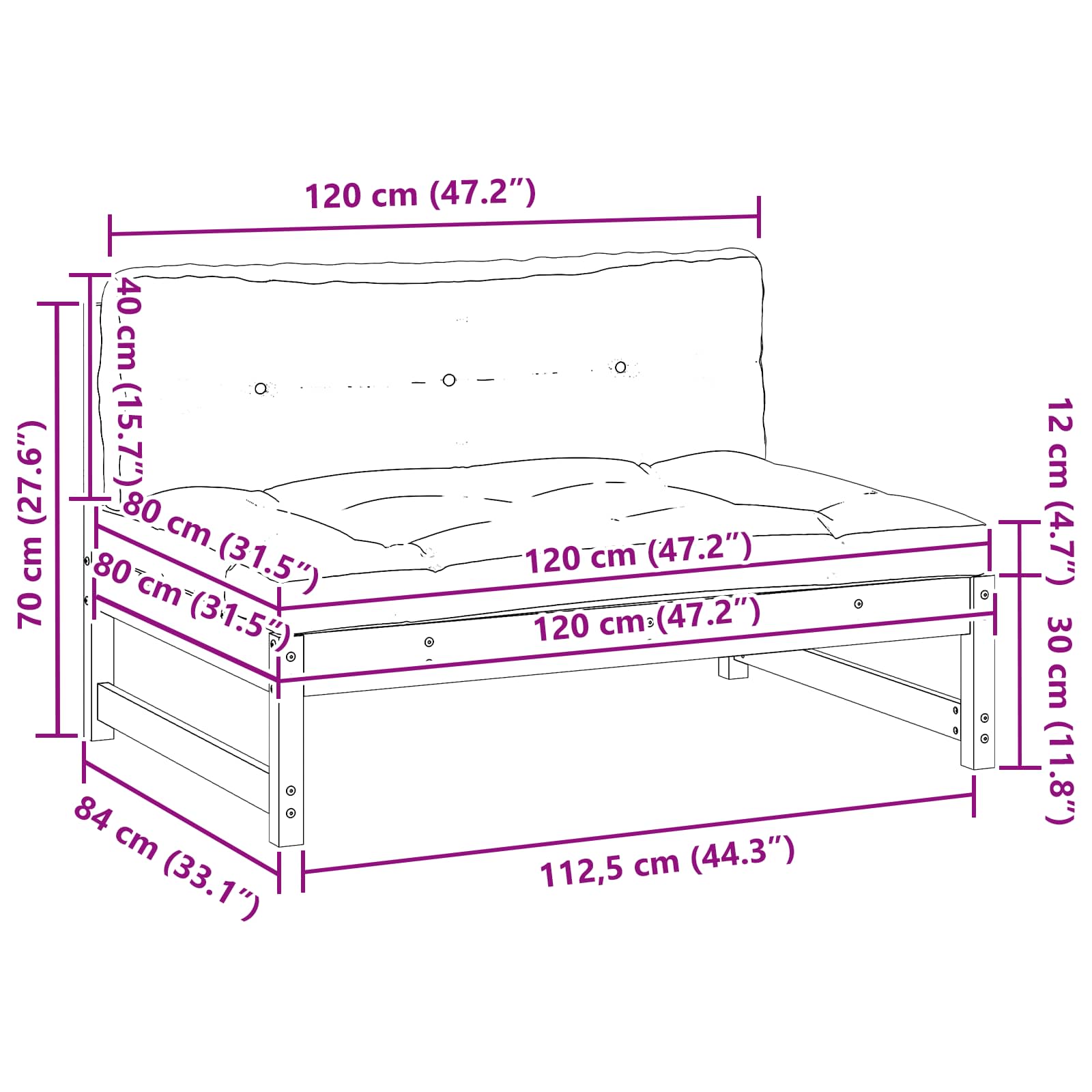 3 Stuk Sectie Sofa Eenheden Massief Vurenhout Waskleur Bruin image 9