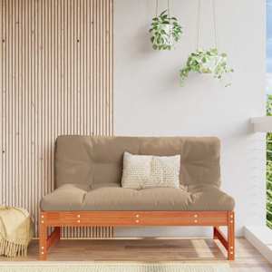 Vrtna srednja sofa Masivna borovina Voskan Rjava