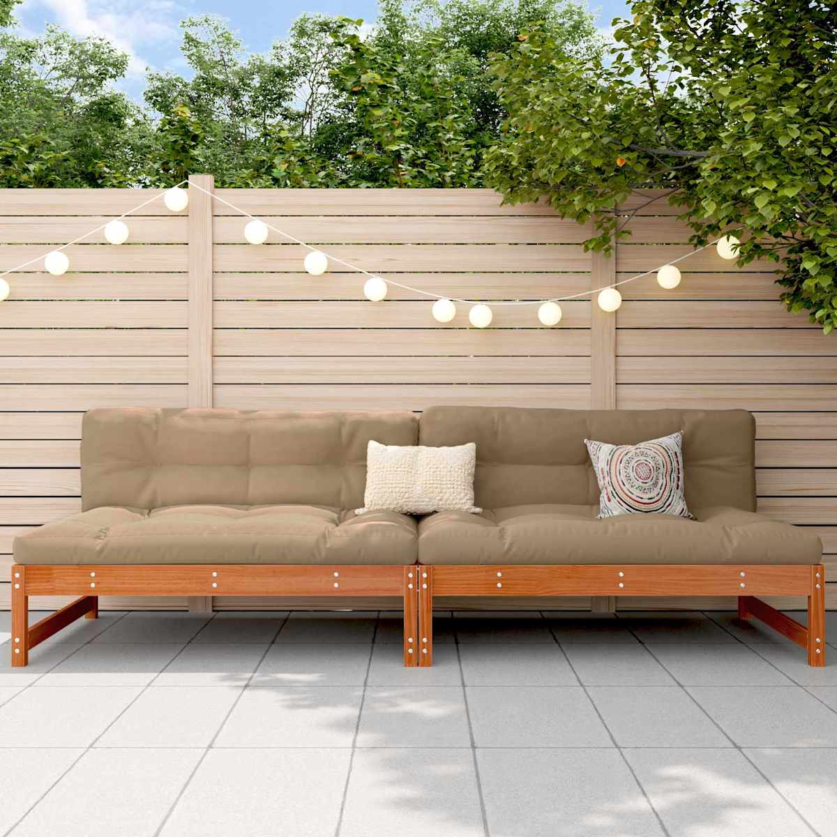 Have Mellem Sofa Massivt fyrretræ 240 x 84 x 70 cm