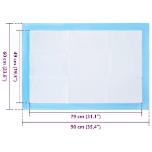 Netkaná textilní podložka pro domácí zvířata 50 pcs 90 x 60 cm - obrázek 9