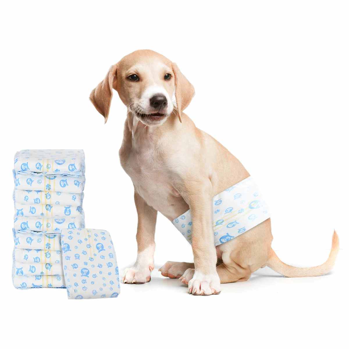 Engangs hundepants, til hanhund 30 stk. Hvid L - Billede 3
