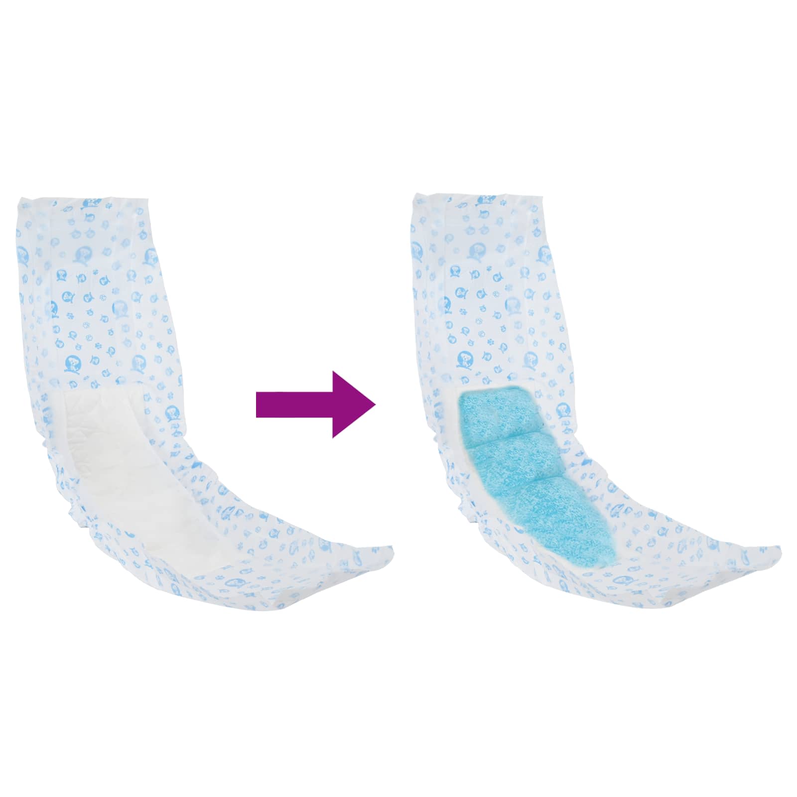 Pampers de unică folosință pentru câini băieți 50 pcs Alb L [8]