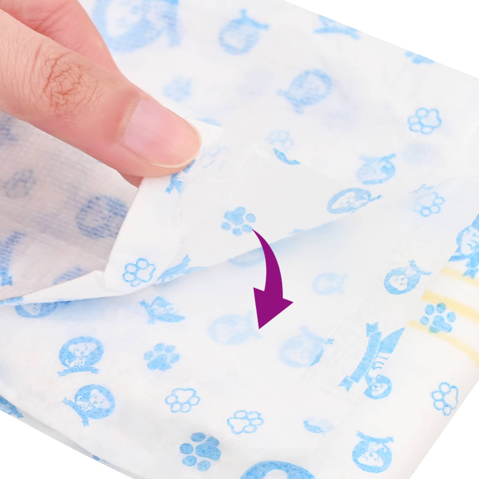 Pampers de unică folosință pentru câini băieți 50 pcs Alb L [9]