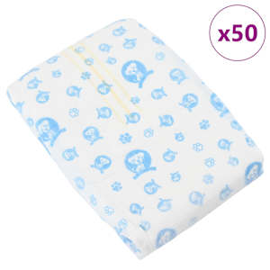 Jednorázová plena pro psy samce 50 pcs Bílý L - obrázek 4