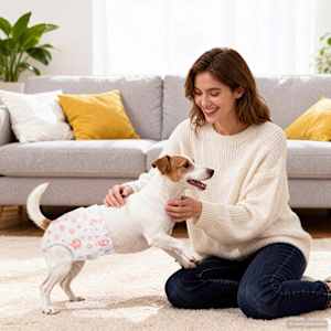 Enkratna ženska pasja plenica 50 pcs Bela XS