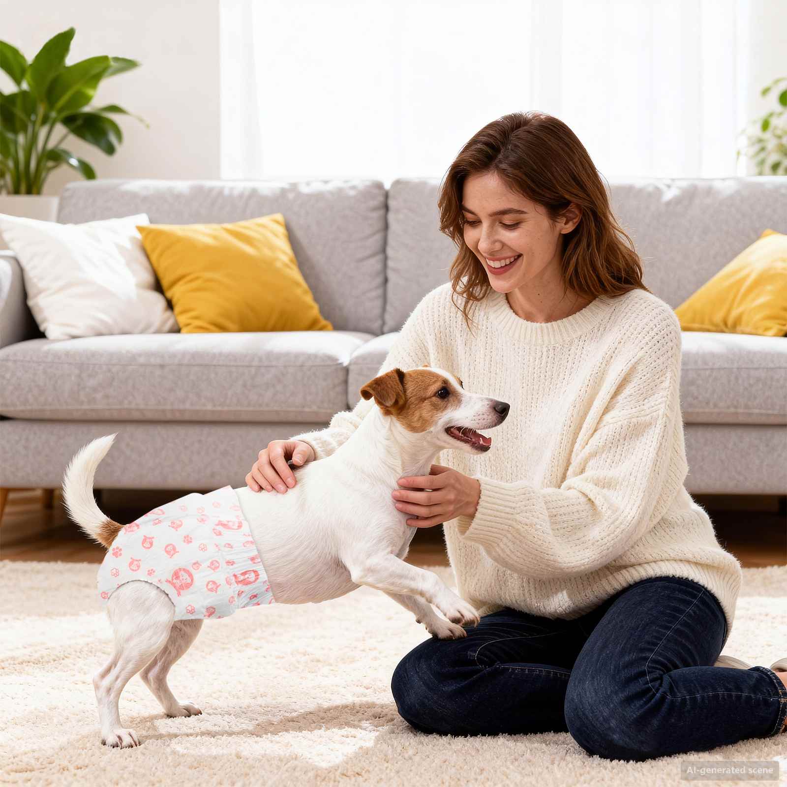 vidaXL Wegwerf-Hundewindel für Hündinnen 30 pcs Weiß S