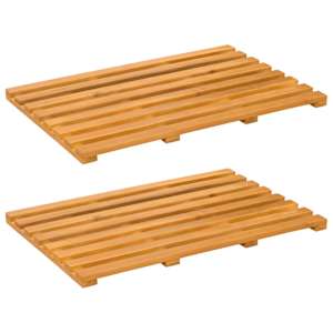 vidaXL Vannimatt 2 tk Naturaalne 56 x 37 cm Tugev akatsiapuu