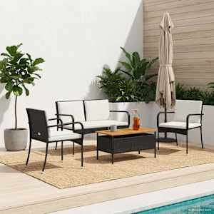 Vrtni set z blazino jeklo