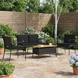 Vrtni set z blazino jeklo