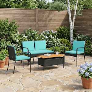 Vrtni set z blazino jeklo