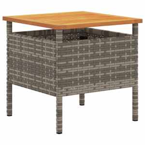 Zahradní bistro set s polštářem 3 pcs Šedý polyratan - obrázek 5