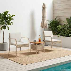 Vrtni set z blazino jeklo