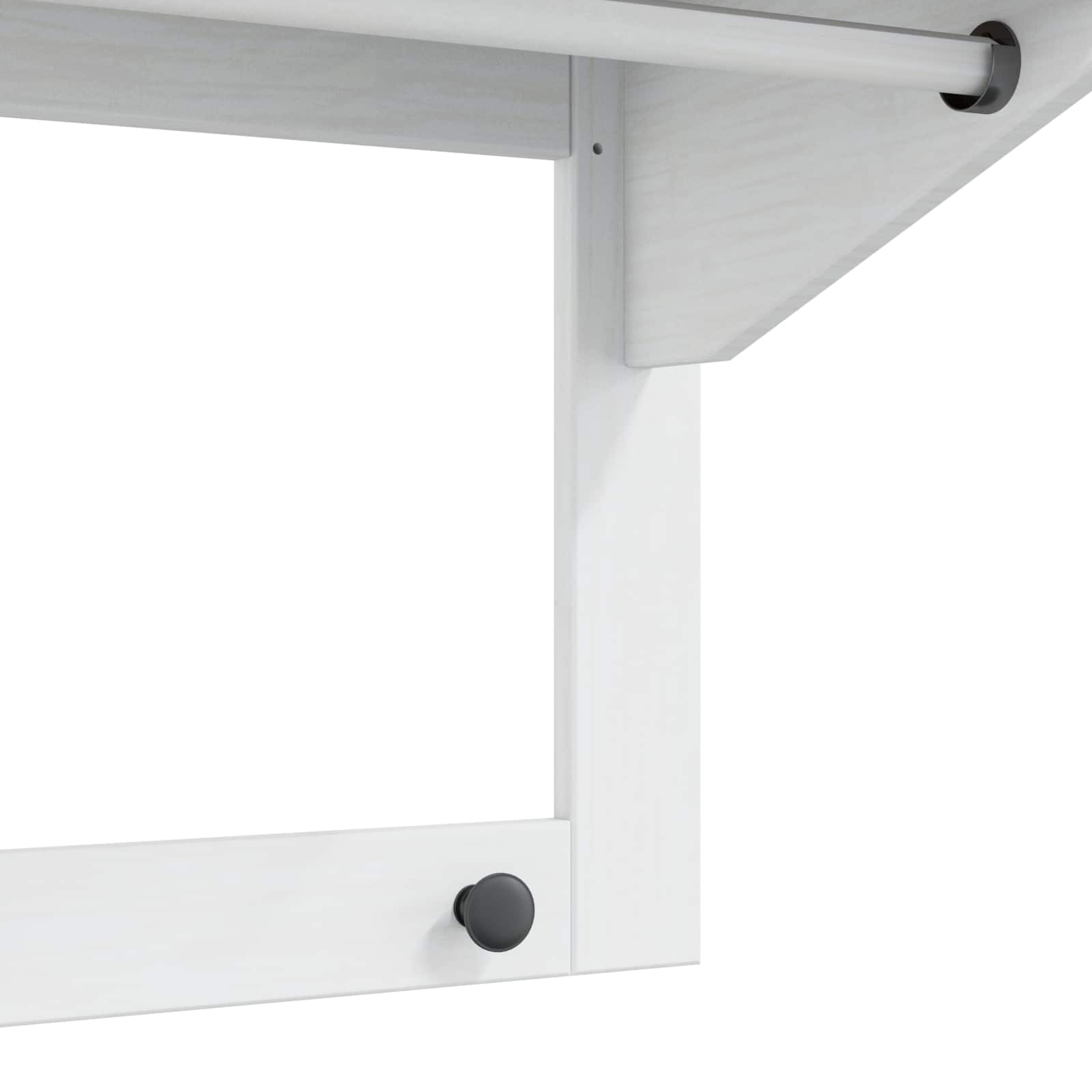 Kapstok Wit en honingbruin 90 x 35 x 41.5 cm Massief Vurenhout image 7