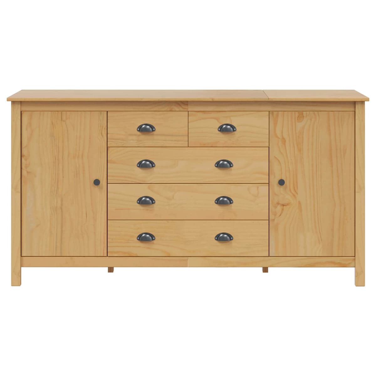 Sideboard HILL Honningbrun 154 x 40 x 80 cm Massivt fyrretræ - Billede 5