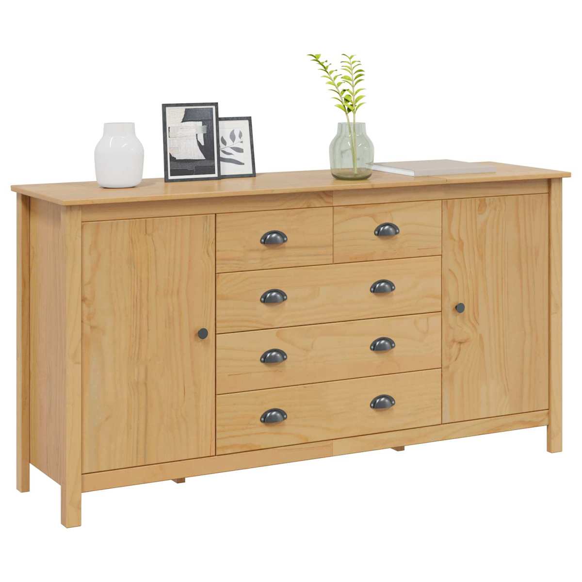Sideboard HILL Honningbrun 154 x 40 x 80 cm Massivt fyrretræ - Billede 3