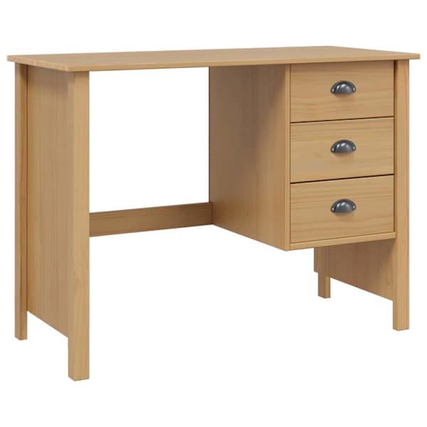 vidaXL Sahtlitega Laud HILL Meepruun 100 x 45 x 74 cm Tahke m&auml;nd