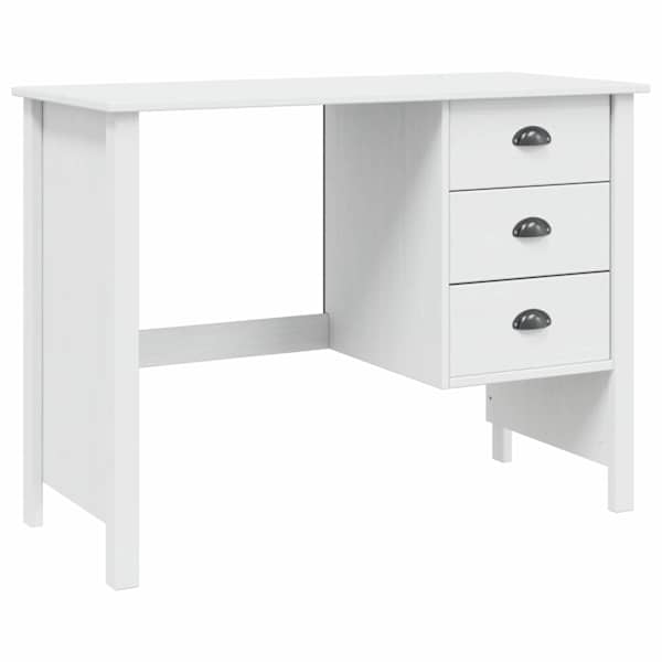 vidaXL Sahtlitega Laud HILL Valge 100 x 45 x 74 cm Tahke m&auml;nd