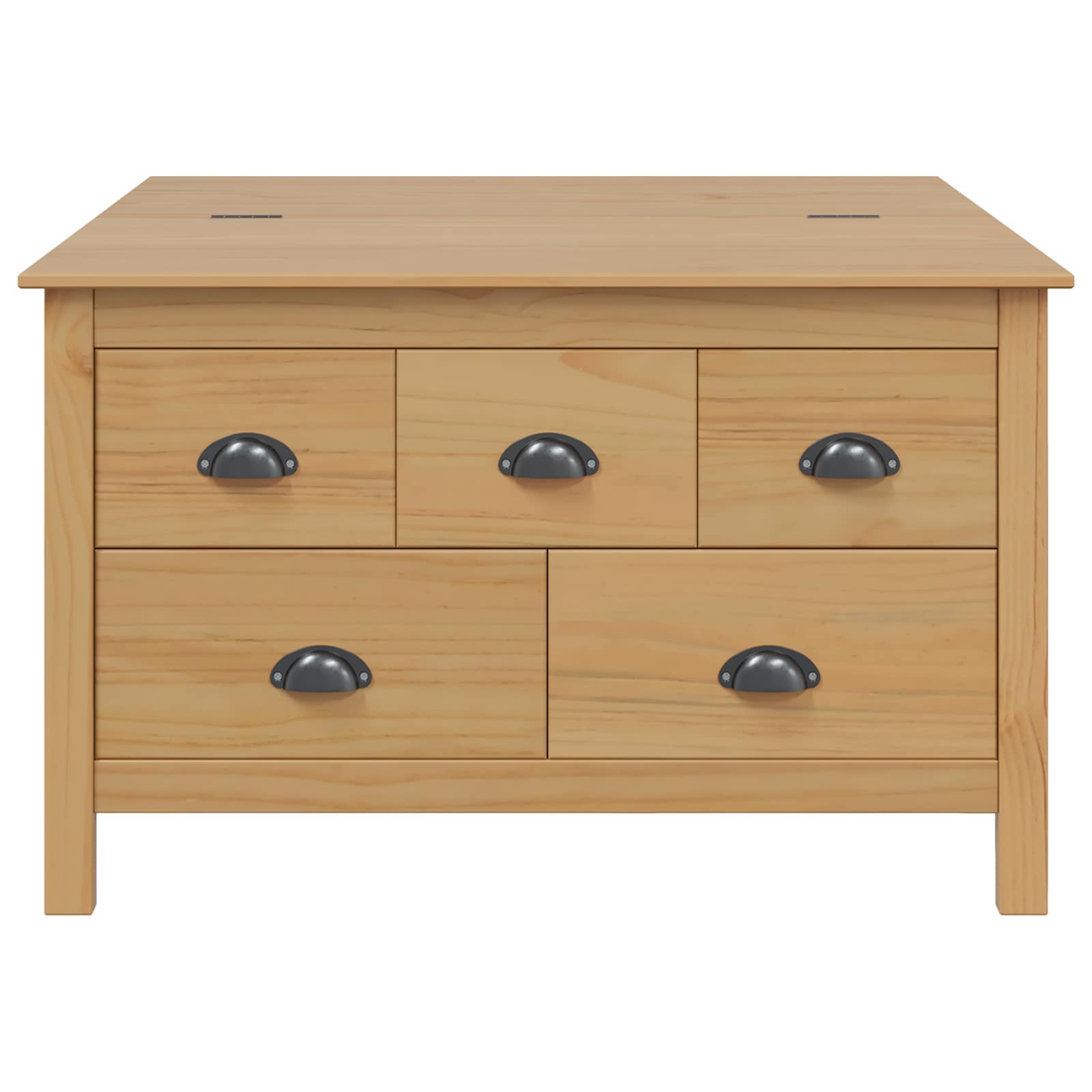 Salontafel Honingbruin 79.5 x 79.5 x 49 cm Massief Vurenhout image 6