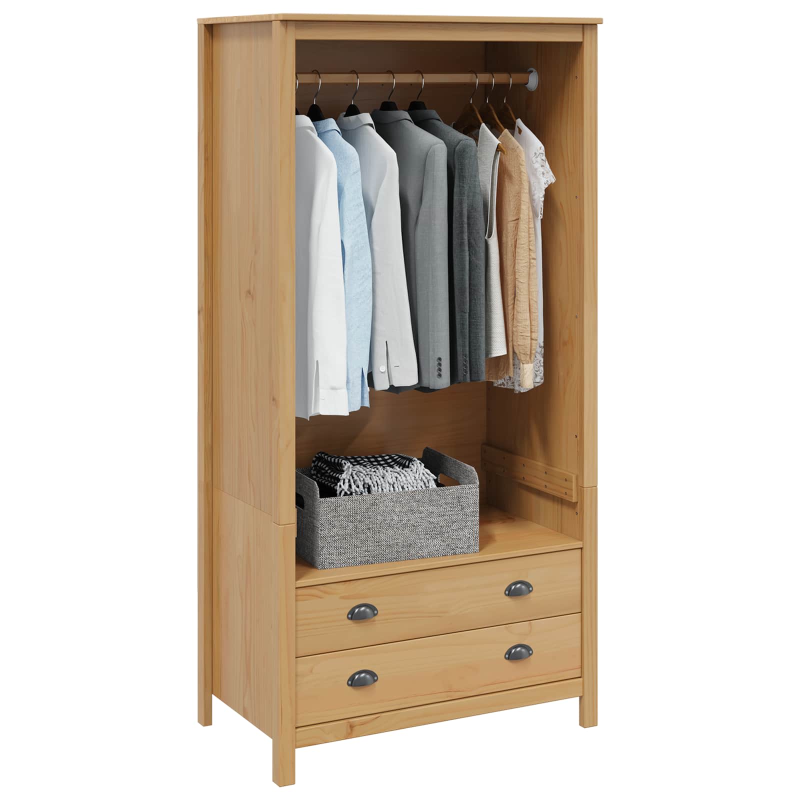 Kledingkast Honingbruin 84 x 50 x 170 cm Massief Vurenhout image 3