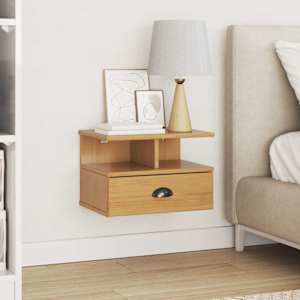 Nočna omarica Medeno rjava 40 x 31 x 27 cm Masivno borovo les