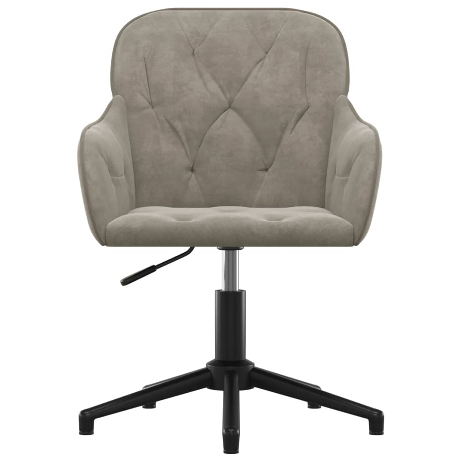 Dining Chair 2 pcs Light Grey 55 x 59.5 x 77 cm Velvet - Image 4