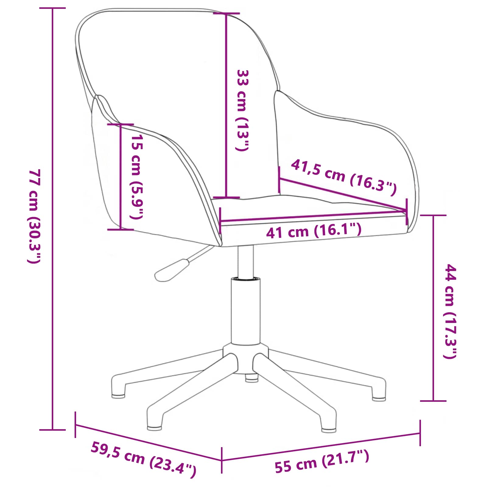 Dining Chair 2 pcs Light Grey 55 x 59.5 x 77 cm Velvet - Image 10