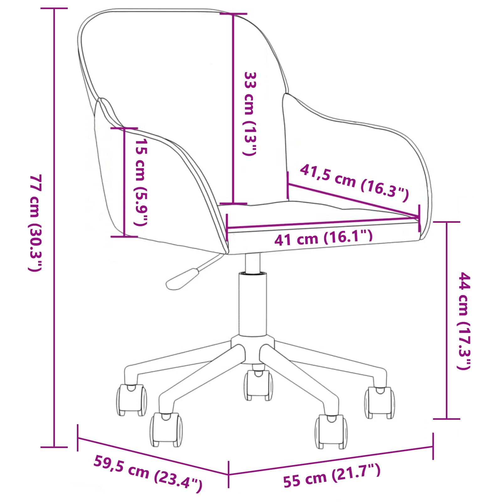 Dining Chair 2 pcs Light Grey 55 x 59.5 x 77 cm Velvet - Image 10