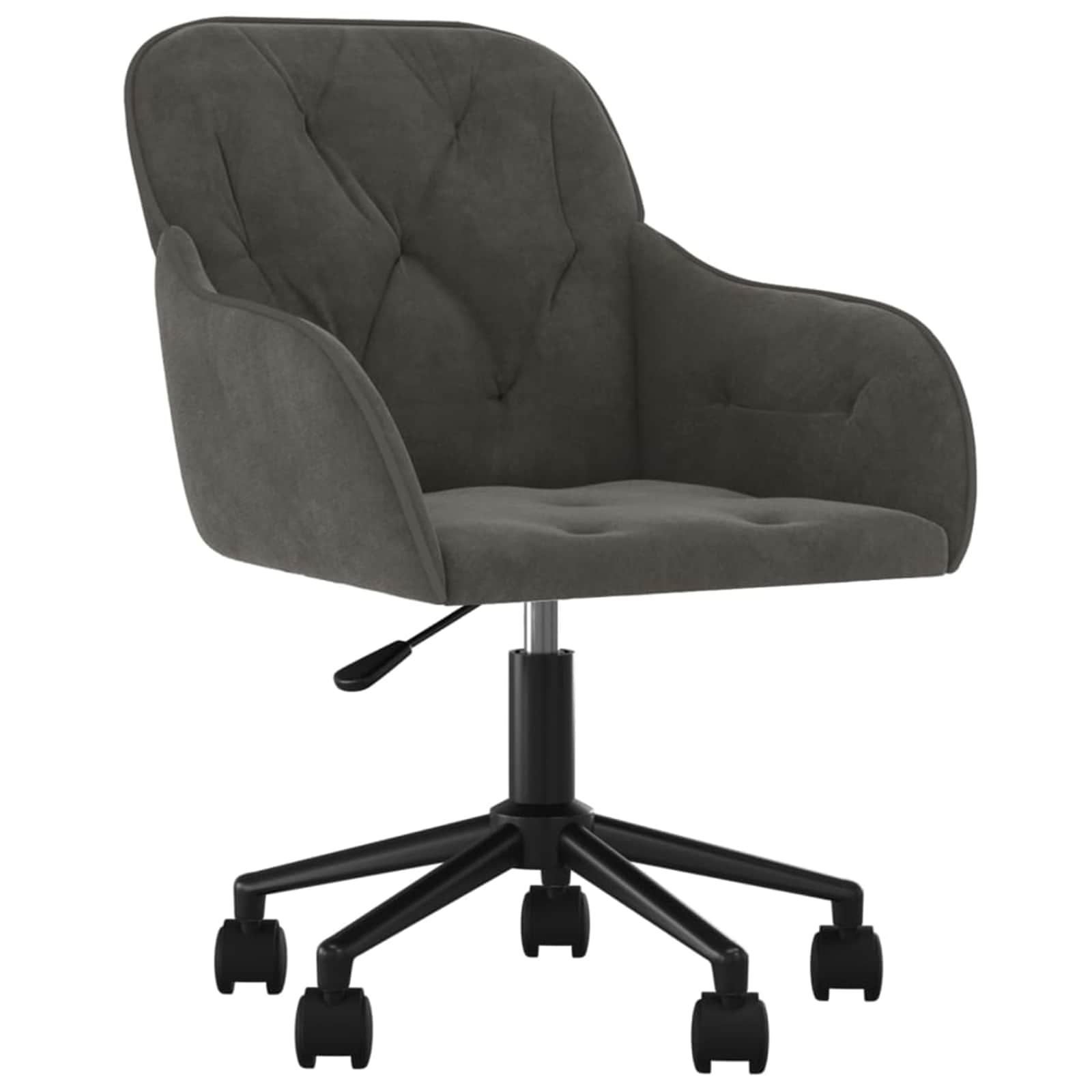 Dining Chair 2 pcs Dark Grey 55 x 59.5 x 77 cm Velvet - Image 3