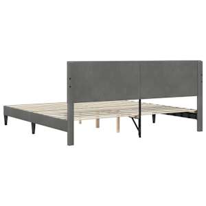 Rám postele s čelo Tmavě šedá 180 x 200 cm Samet - obrázek 6