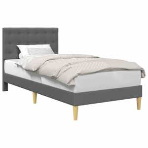 vidaXL Voodi raam peaga Tumehall 90 x 190 cm kangas