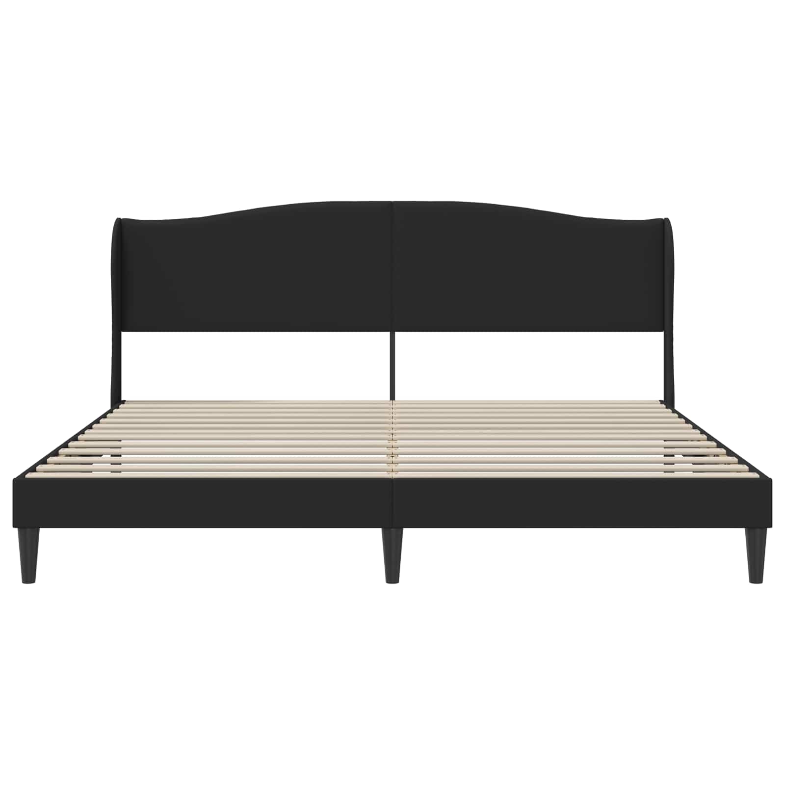 vidaXL Bettrahmen mit Kopfteil Schwarz 180 x 200 cm Kunstleder – Bild 4