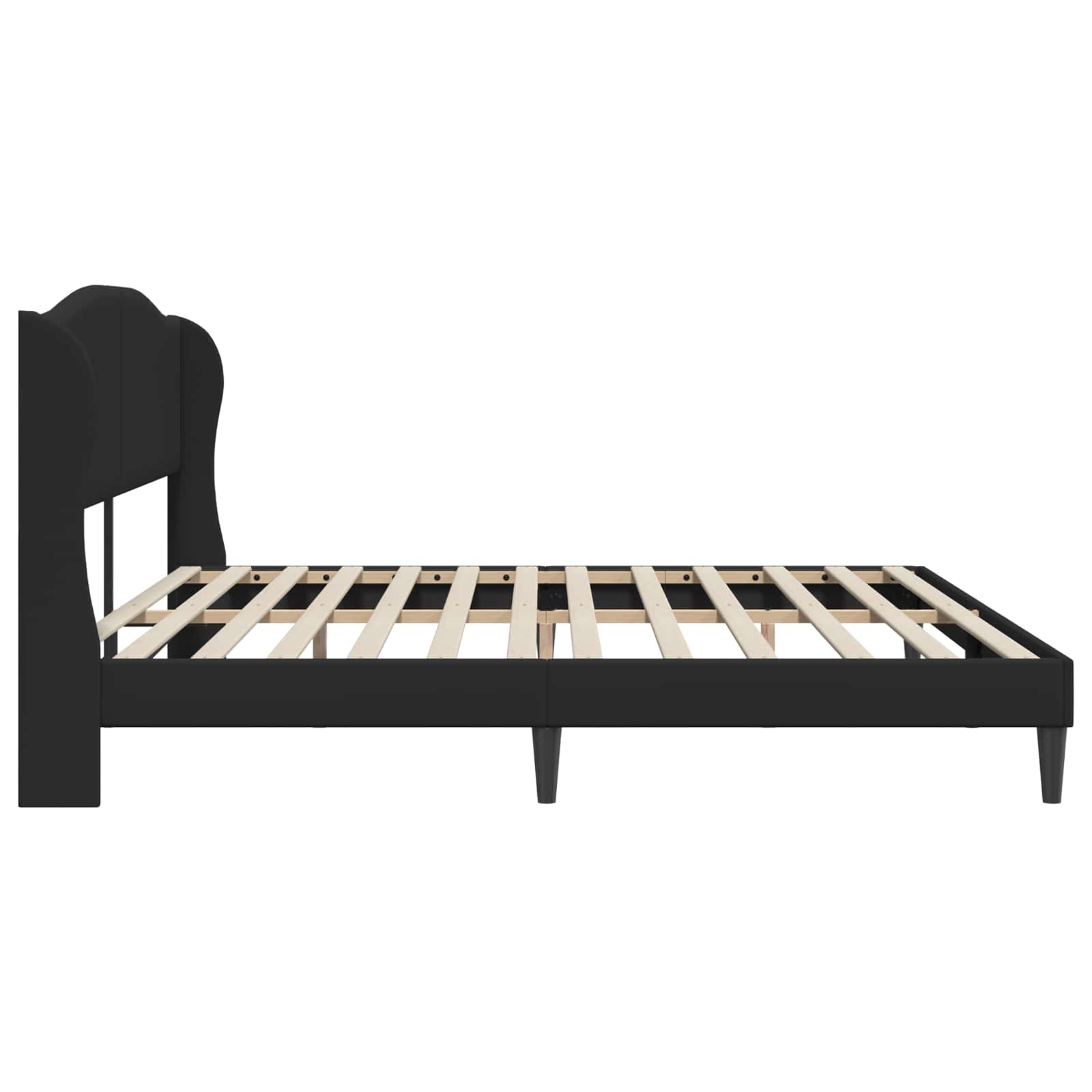 vidaXL Bettrahmen mit Kopfteil Schwarz 180 x 200 cm Kunstleder – Bild 5