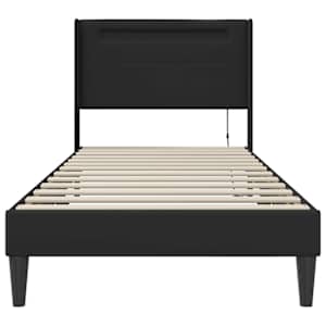 Rám postele s LED pásky s čelo Černá 90 x 190 cm Umělá kůže - obrázek 6