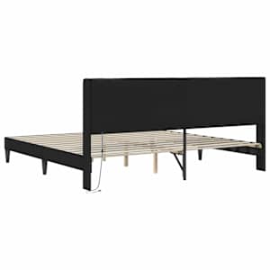 Rám postele s LED pásky s čelo Černá 180 x 200 cm Umělá kůže - obrázek 8