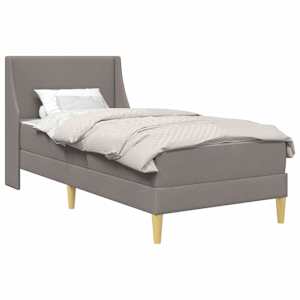 Rám postele s matrací s čelo Taupe 80x 200 cm Polyester - obrázek 2