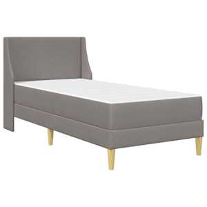 Rám postele s matrací s čelo Taupe 80x 200 cm Polyester - obrázek 3
