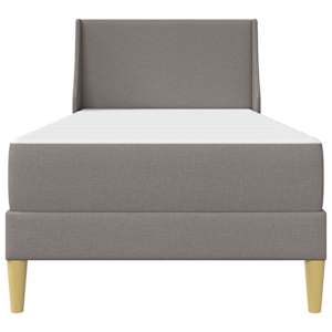 Rám postele s matrací s čelo Taupe 80x 200 cm Polyester - obrázek 6