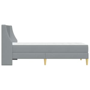Rám postele s matrací s čelo Světle šedá 90 x 200 cm Polyester - obrázek 7