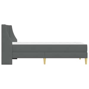 Rám postele s matrací s čelo Tmavě šedá 100 x 200 cm Polyester - obrázek 7
